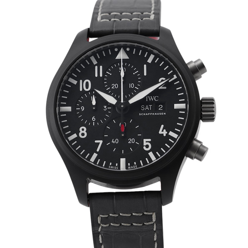 IWC パイロット・ウォッチ・クロノグラフ ・トップガン IW389101 ウオッチ 黒文字盤 【楽になること引きうける】 【中古】 IWC パイロット・ウォッチ IWC 中古