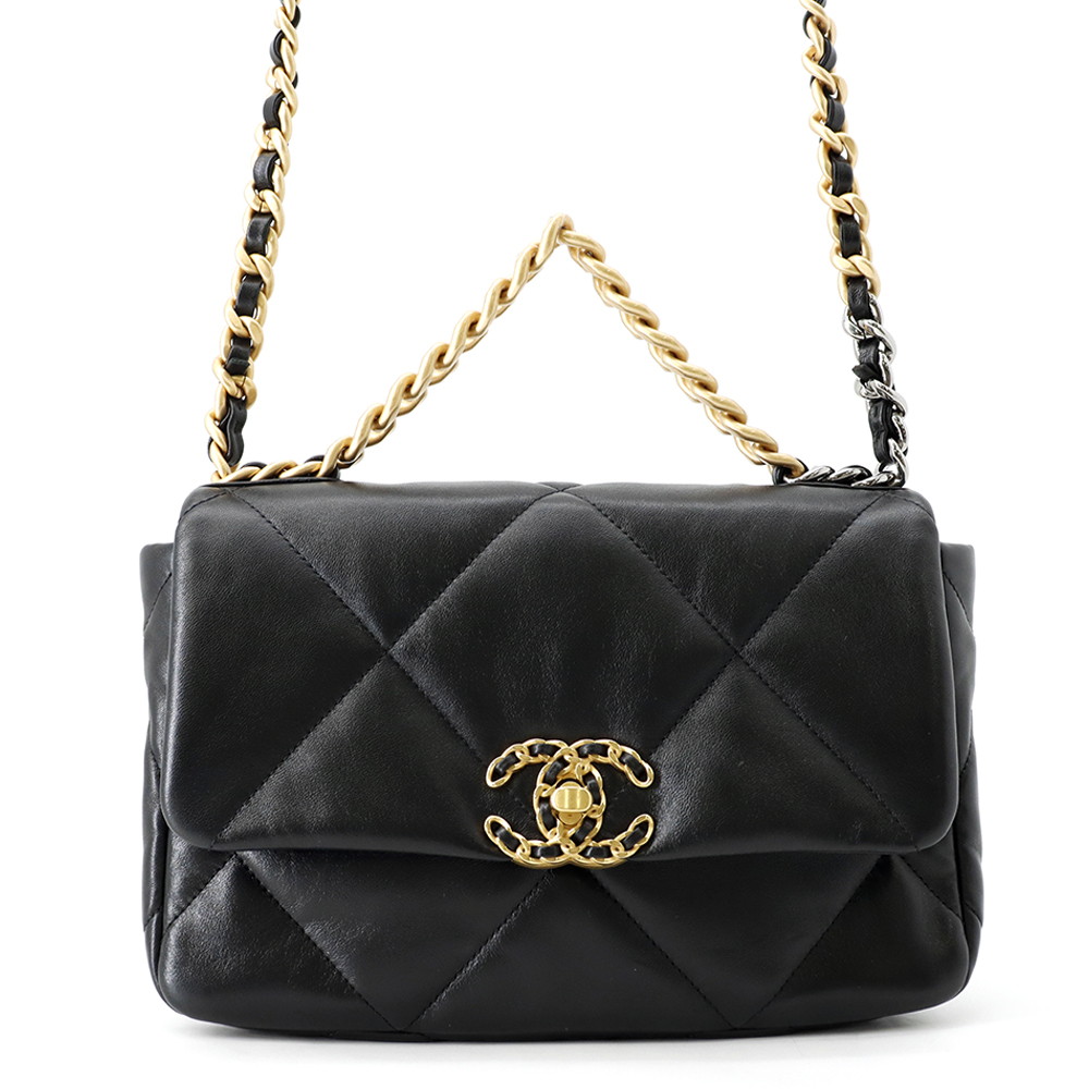 シャネル チェーンショルダーバッグ CHANEL19 マトラッセ ココマーク シャイニーラムスキン AS1160 CHANEL 黒 【安心保証】 【中古】 シャネル 19 バッグ シャネル レディース CHANEL|ギャラリーレア店