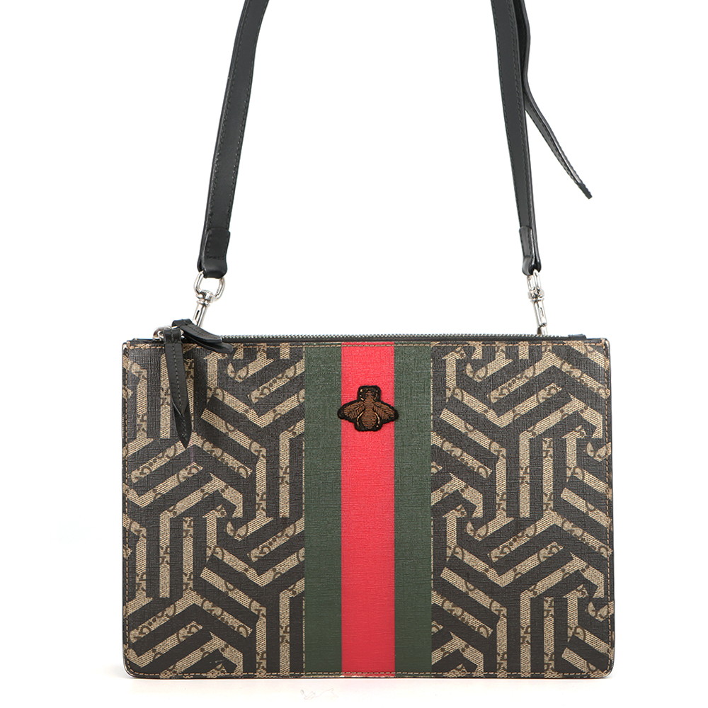 グッチ ショルダーバッグ GGカレイド/なめし革 シェリー酒 ビー 450953 GUCCI 黒 【楽になること引きうける】 【中古】 グッチ 御徒面子 GUCCI BAG