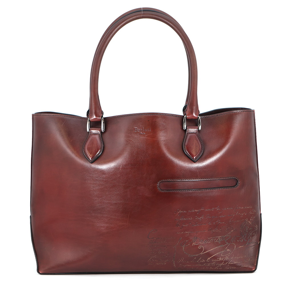 ベルルッティ トートバッグ カリグラフィ トゥジュール Berluti メンズ 【安全性のある引き請ける】 【中古】  ベルルッティ 御徒面子 メンズ Berluti BAG