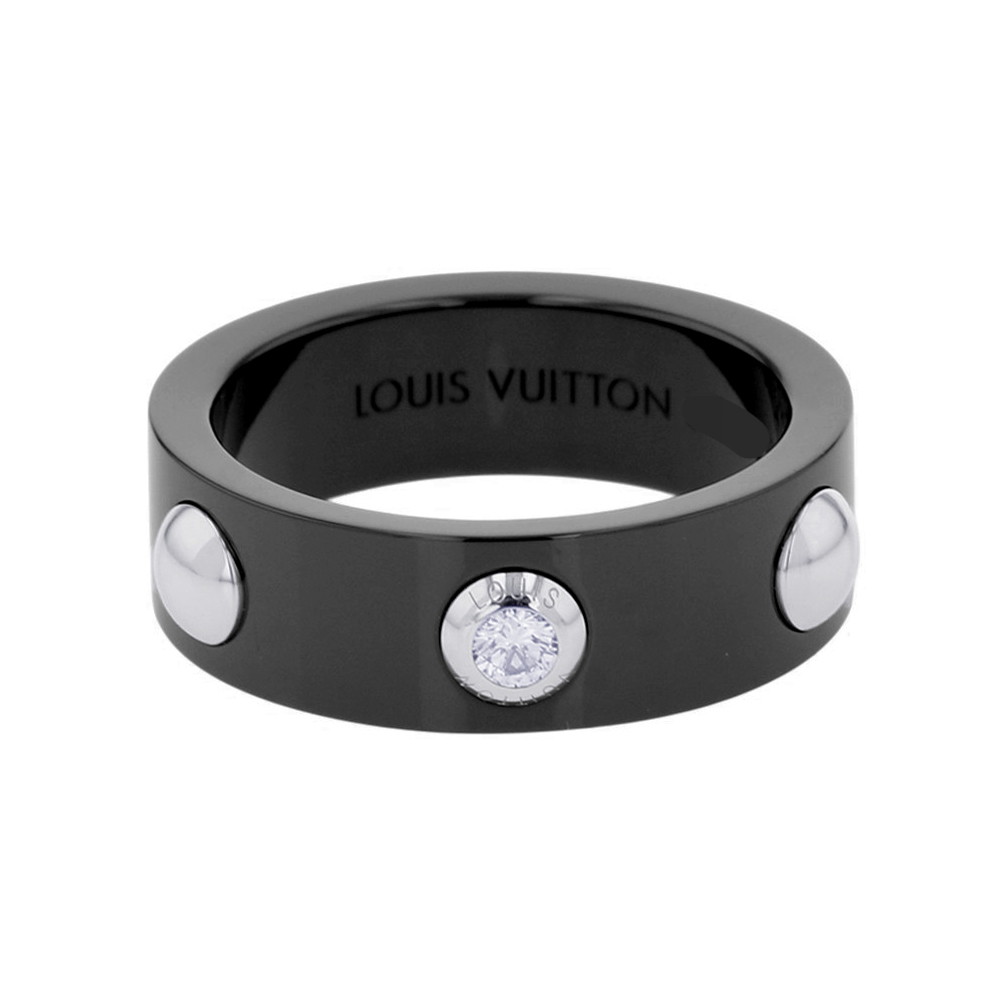 ルイヴィトン リング プティット バーグ クルー ダイヤモンド 1P Pt950/ブラックセラミック サイズ54 LOUIS VUITTON 指輪 【安心保証】 【中古】 ルイヴィトン プティットバーグ クルー ダイヤモンド LOUIS VUITTON プラチナ ブラックセラミック 中古|ギャラリーレア店
