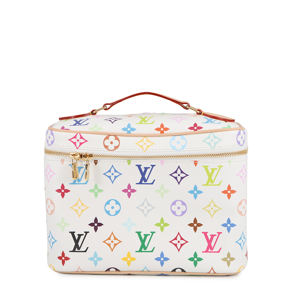 ルイヴィトン バニティバッグ モノグラム・マルチ色合い LV × TM ニース・ BB M28340 かざり付ける合財袋 コスメ 小容れもの 村上隆 二人三脚 【中古】 ルイ・ヴィトン 御徒面子 モノグラム レディース LOUIS VUITTON BAG
