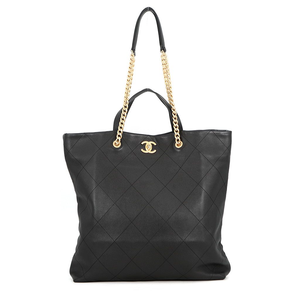 シャネル トートバッグ マトラッセ ココマーク マキシ ショッピングバッグ AS3128 CHANEL 2way 黒 【安心保証】 【中古】 シャネル バッグ レディース CHANEL BAG|ギャラリーレア店