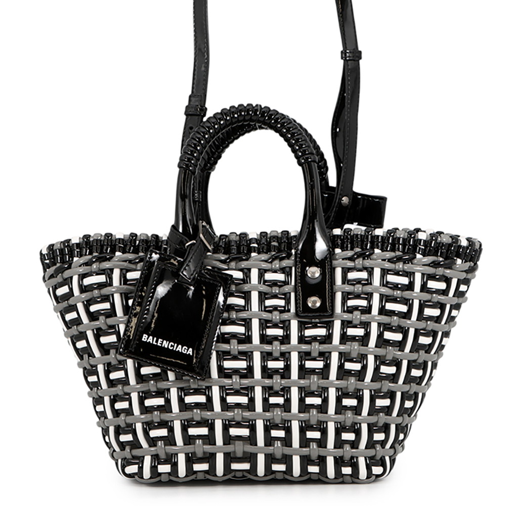 バレンシアガ ハンドバッグ ビストロ バスケットバッグXS パテント 671342 BALENCIAGA 2wayショルダーバッグ 黒 【安心保証】 【中古】 バレンシアガ バッグ BALENCIAGA BAG|ギャラリーレア店