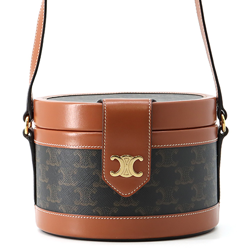 セリーヌ ショルダーバッグ トリオンフ タンブール 並み並み PVC/なめし革 195192 CELINE 御徒面子 【安全性のある引き請ける】 【中古】 セリーヌ 御徒面子 CELINE BAG