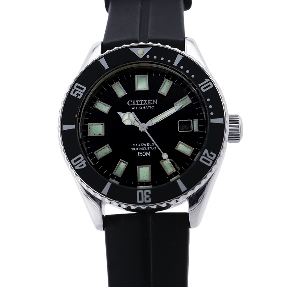 シチズン 立ちはだかるダイバー 4-820789Y CITIZEN ウオッチ 黒文字盤 【楽になること引きうける】 【中古】 シチズン 立ちはだかるダイバー CITIZEN シチズン 中古