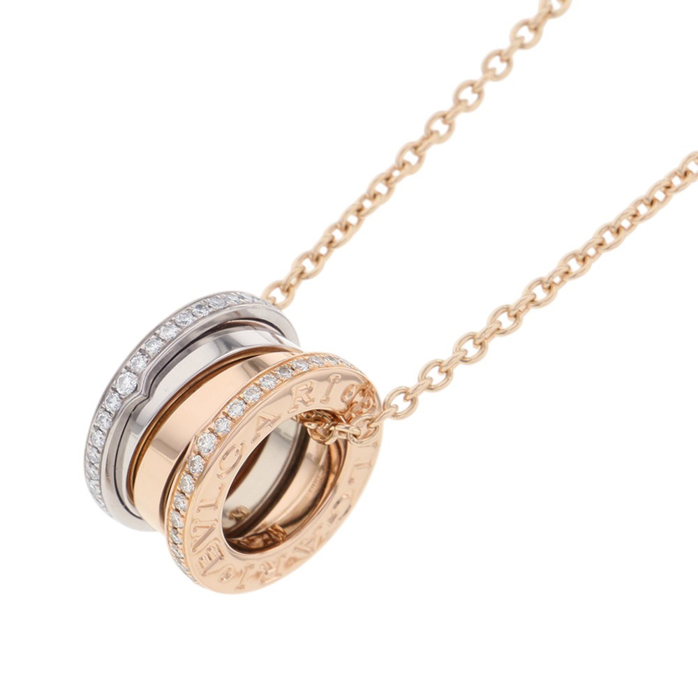 ブルガリ ネックレス ビーゼロワン B-zero1 パーフェクトミステイク ダイヤモンド K18PG/K18WG BVLGARI 【安心保証】 【中古】 ブルガリ ビーゼロワン パーフェクトミステイク ダイヤモンド BVLGARI ピンクゴールド ホワイトゴールド 中古|ギャラリーレア店
