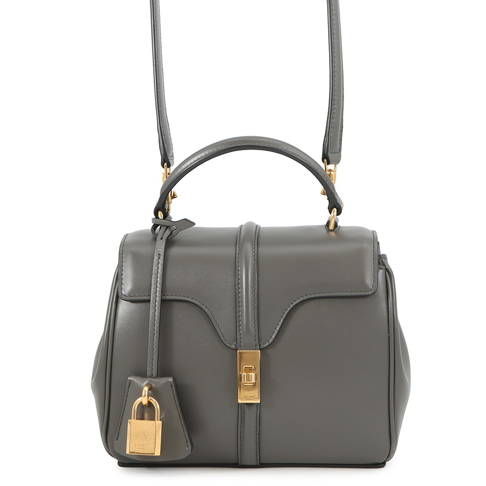 セリーヌ ハンドバック 16 セーズ ミニ なめし革 197983 CELINE 2way 【楽になること引きうける】 【中古】  セリーヌ 御徒面子 CELINE BAG