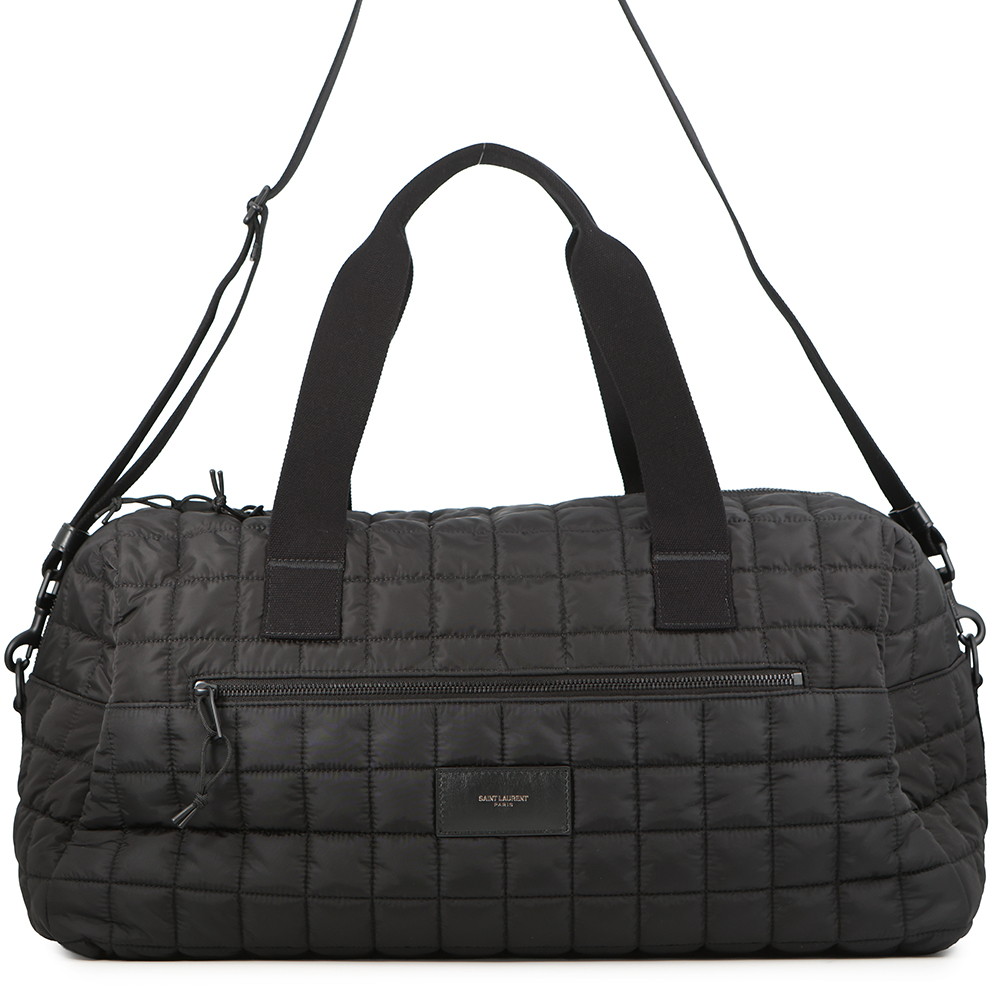 サンローラン ボストンバッグ ヌックスダッフル キルティング ナイロン 594400 SAINT LAURENT PARIS 2way 黒 【中古】  サンローラン 御徒面子 SAINT LAURENT PARIS BAG