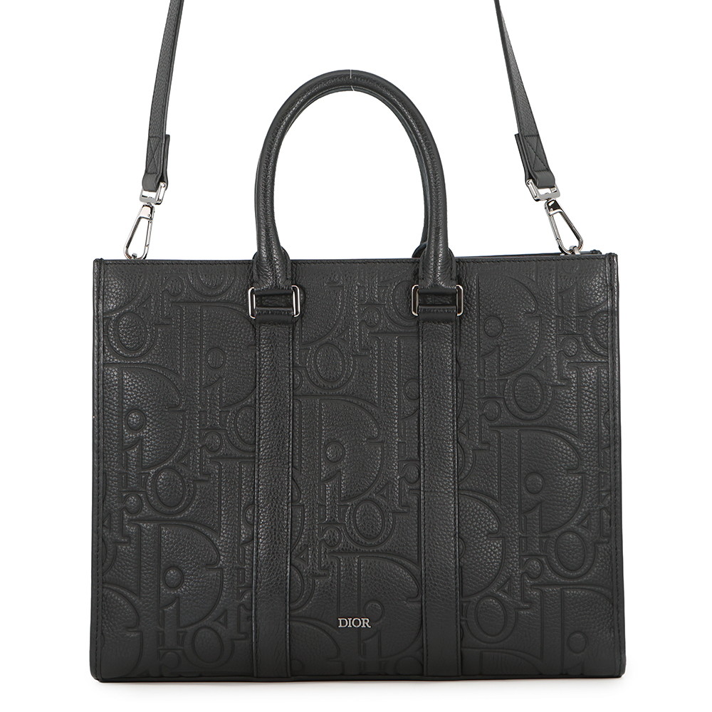 クリスチャン・ディオール トートバッグ East-West 並み並み カーフレザー 1ESSH242LLG Christian Dior 黒 2way 【楽になること引きうける】 【中古】  クリスチャン・ディオール 御徒面子 Christian Dior BAG