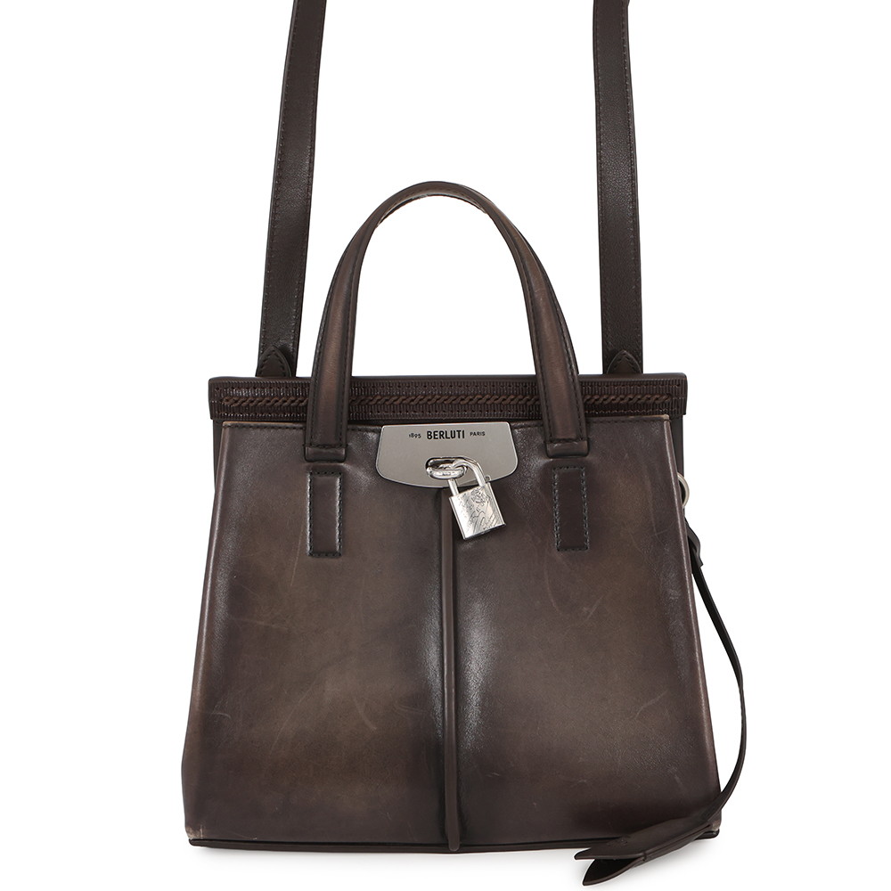 ベルルッティ ハンドバック ルティ25 ヴェネチアカーフレザー 308211 Berluti 2way 【楽になること引きうける】 【中古】  ベルルッティ 御徒面子 メンズ Berluti BAG