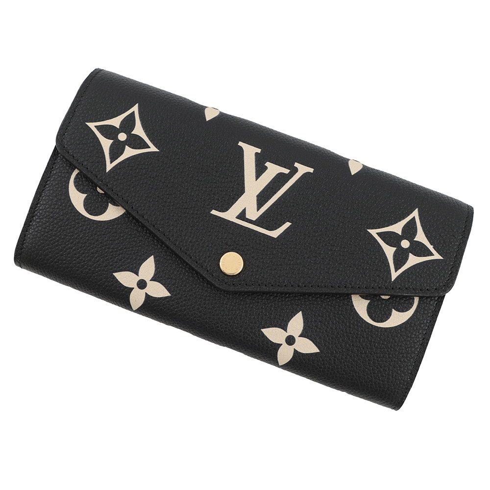 ルイヴィトン 長札入れ バイカラーモノグラム・アンプラント ポルトフォイユ・サラ M80496 LOUIS VUITTON ヴィトン 札入れ 黒いこと 黒 【中古】 ルイ・ヴィトン 札入れ ルイ ヴィトン LOUIS VUITTON