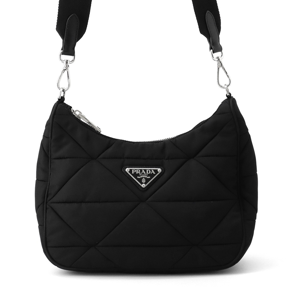 プラダ ショルダーバッグ パデッド ナイロン キルティング 1BC151 PRADA 御徒面子 合財袋付き添い人 黒 【安全性のある引き請ける】 【中古】 プラダ 御徒面子 プラダ PRADA BAG