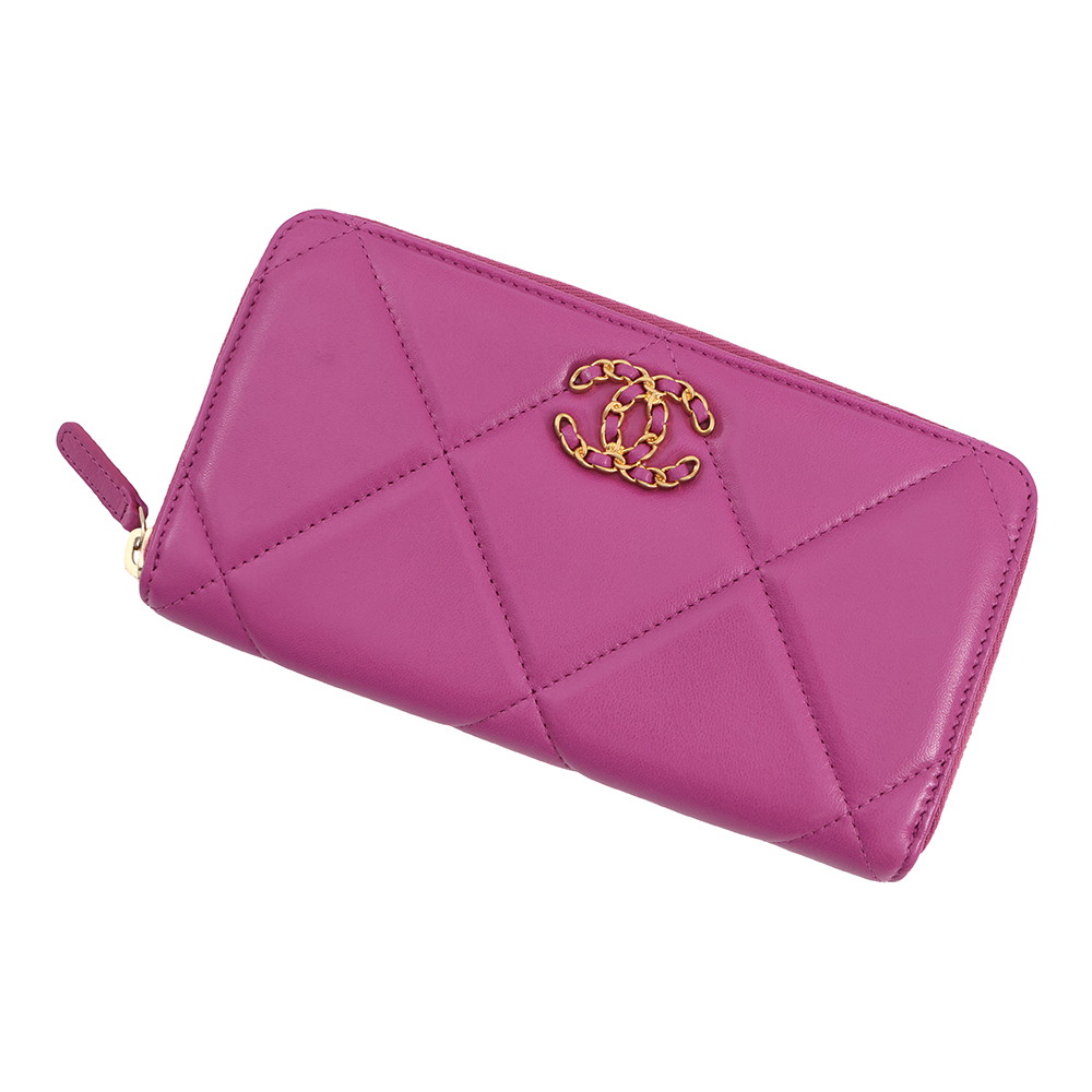 シャネル 長金入れ 19 スモール ジップウォレット ココマーク 子ヒツジひと肌 AP0948 CHANEL 金入れ 大売り出し品 【楽になること引きうける】 【中古】 シャネル 金入れ シャネル CHANEL WALLET