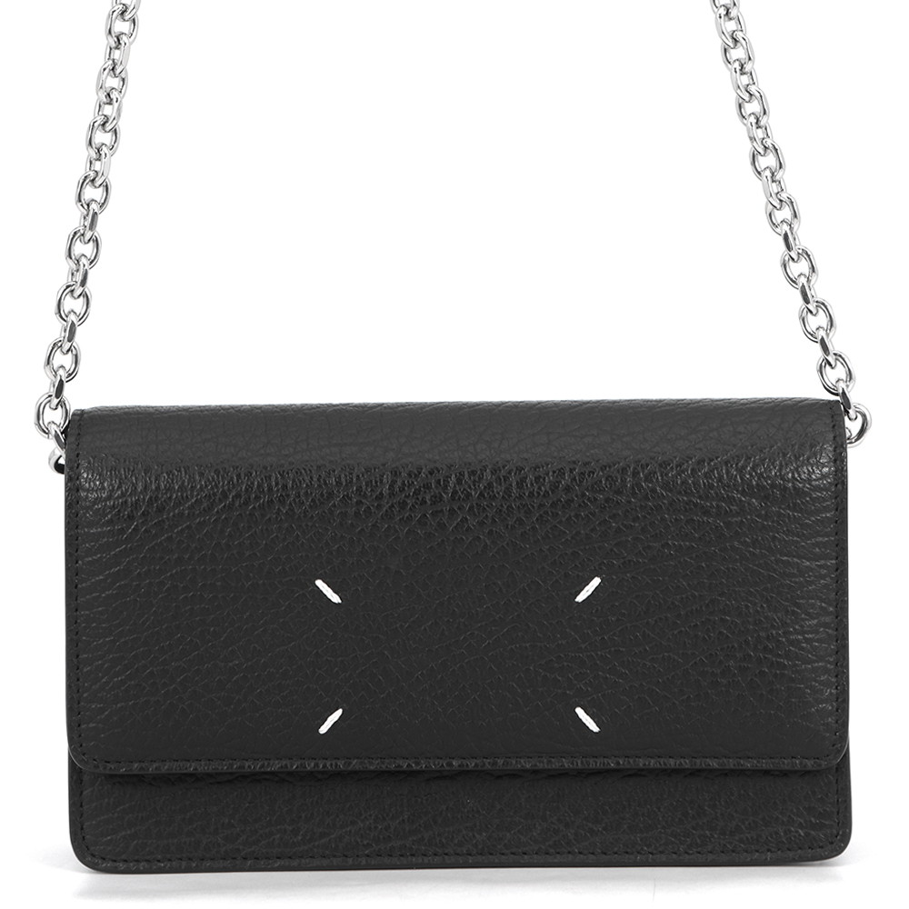 メゾンマルジェラ チェーンウォレット ４編み目 グレイニーレザー SA3UI0008 Maison Margiela 銭入れ 黒 【安全性のある引き請ける】 【中古】  メゾンマルジェラ チェーンウォレット レディース Maison Margiela WALLET