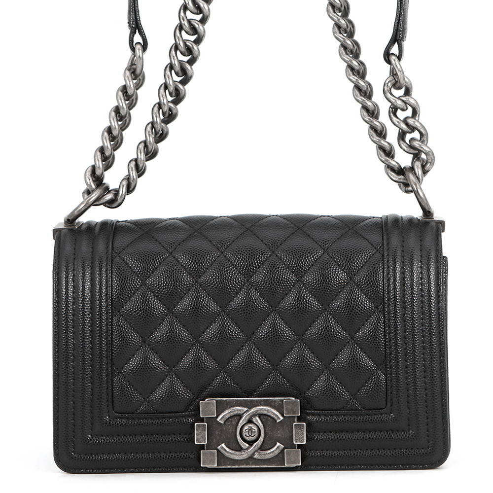 シャネル チェーンショルダーバッグ マトラッセ ココマーク ボーイシャネル スモール キャビアスキン A67085 CHANEL 黒 【安心保証】 【中古】 シャネル ボーイシャネル バッグ レディース CHANEL BAG｜ギャラリーレア店