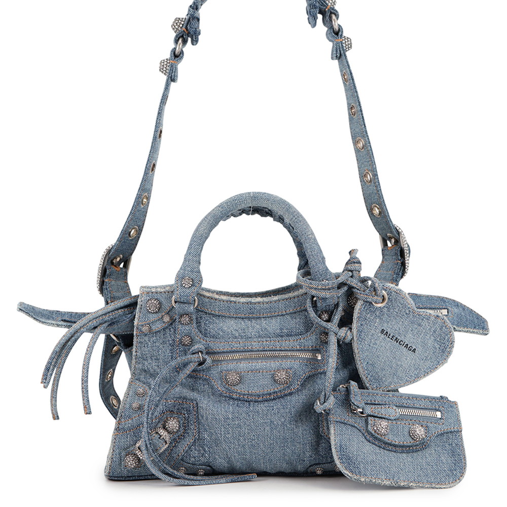 バレンシアガ ハンドバック ネオ・カゴールXS ジーンズ 伝達ルート石ころ 700940 BALENCIAGA 2way 【安全性のある引き請ける】 【中古】 バレンシアガ 御徒面子 BALENCIAGA BAG