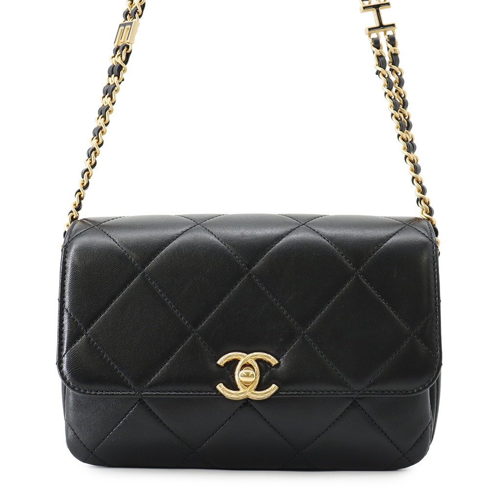 シャネル チェーン店ショルダーバッグ マトラッセ ミニ下げ翼 ココマーク 子ヒツジひと肌 AS4862 CHANEL 御徒面子 黒 【楽になること引きうける】 【中古】 シャネル 御徒面子 シャネル レディース CHANEL BAG