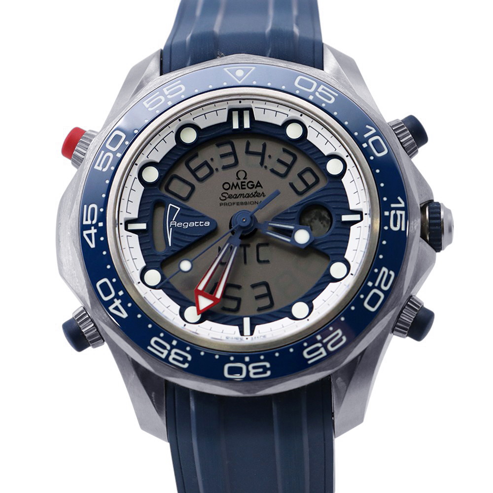 ゼロ シーマスター レガッタ 第37回アメリカズカップ 216.92.46.79.10.001 OMEGA ウオッチ 薄墨色文字記号盤 【楽になること引きうける】 【中古】 ゼロ シーマスター OMEGA ゼロ 中古