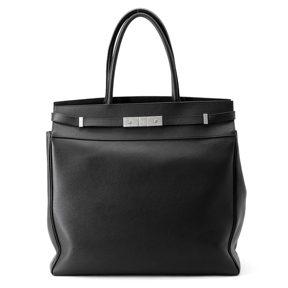 サンローランパリ トートバッグ マンハッタン N/S なめし革 757302 SAINT LAURENT PARIS 御徒面子 黒 【安全性のある引き請ける】 【中古】 サンローランパリ 御徒面子 サンローランパリ SAINT LAURENT PARIS BAG