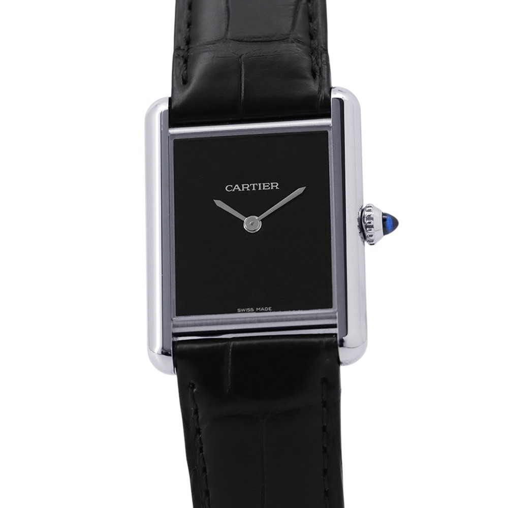 カルティエ 貯蔵タンク 帆檣 ドゥ カルティエ 御覧になる LM WSTA0072 Cartier ウオッチ 黒文字盤 【楽になること引きうける】 【中古】 カルティエ 貯蔵タンク 帆檣 ドゥ カルティエ Cartier カルティエ 中古