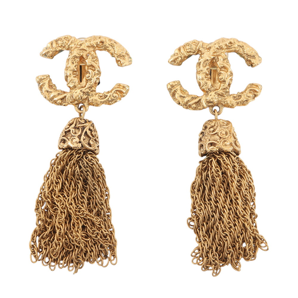 シャネル イヤリング ココマーク フリンジ 03A CHANEL アクセサリー 【安心保証】 【中古】 シャネル イヤリング CHANEL|ギャラリーレア店