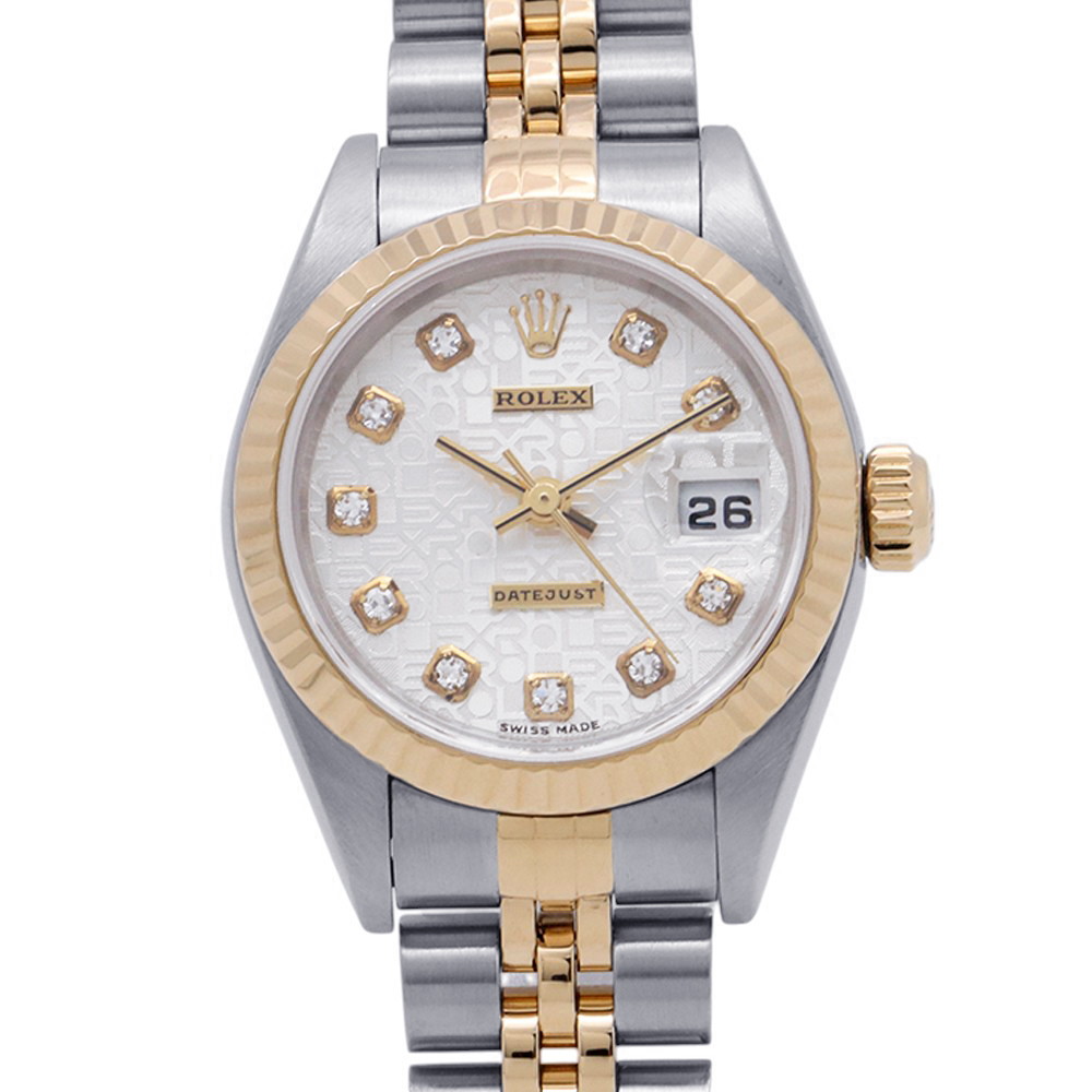 ロレックス レディデイトジャスト SS/K18YGイエローゴールド 10Pダイヤ P番 179173G ROLEX 腕時計 シルバー文字盤 コンピューター 【安心保証】 【中古】 ロレックス レディデイトジャスト ROLEX ロレックス｜ギャラリーレア店 501,840円