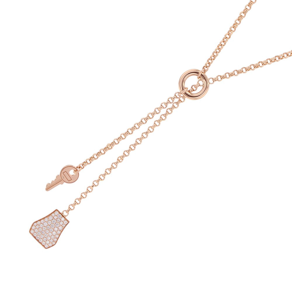 エルメス ネックレス ケリー・クロシェット PM ダイヤモンド 104P 計0.53ctct K18PGピンクゴールド HERMES ペンダント 【安心保証】 【中古】 エルメス ケリー クロシェット ダイヤモンド HERMES 中古|ギャラリーレア店