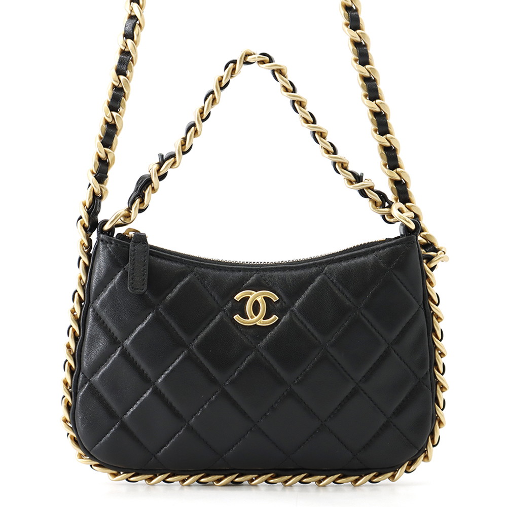 シャネル チェーンショルダーバッグ マトラッセ ココマーク ラムスキン AP3487 CHANEL バッグ 黒 【安心保証】 【中古】 シャネル バッグ レディース CHANEL BAG｜ギャラリーレア店 278,505円