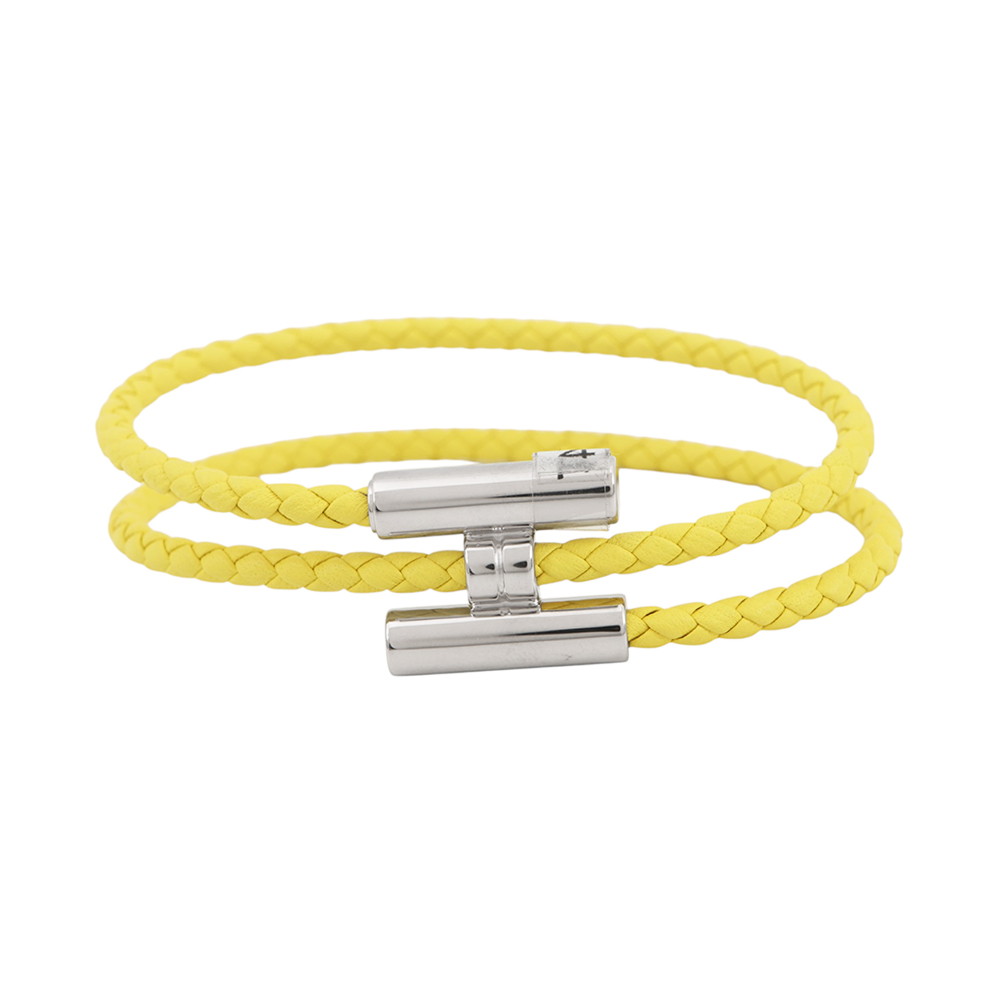 エルメス ブレスレット トゥルニ トレッセ ライム/シルバー金具 スイフト サイズT4 HERMES アクセサリー エルメス アクセサリー エルメス HERMES BRACELET｜ギャラリーレア店