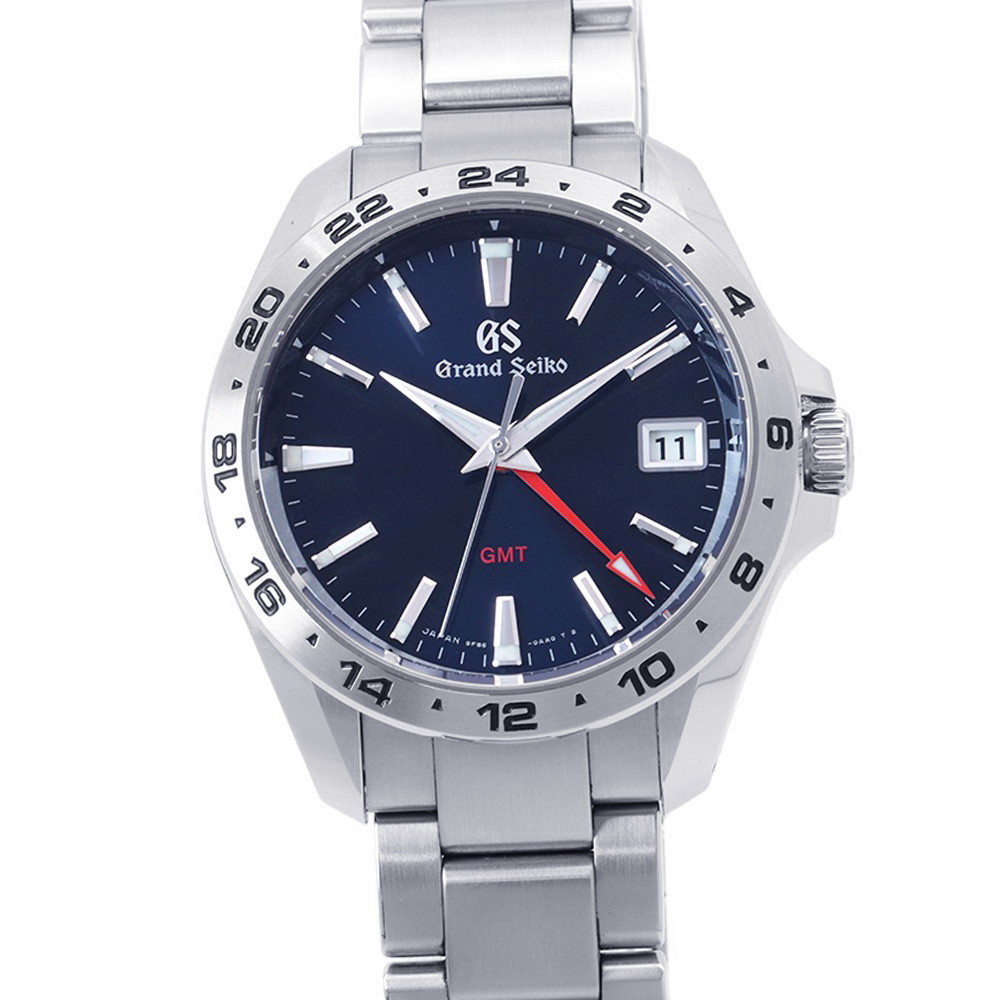 セイコー グランドセイコー スポーツコレクション GMT マスターショップ限定 SBGN005 SEIKO 腕時計 ブルー文字盤 【安心保証】 【中古】 セイコー グランドセイコー SEIKO セイコー 中古｜ギャラリーレア店