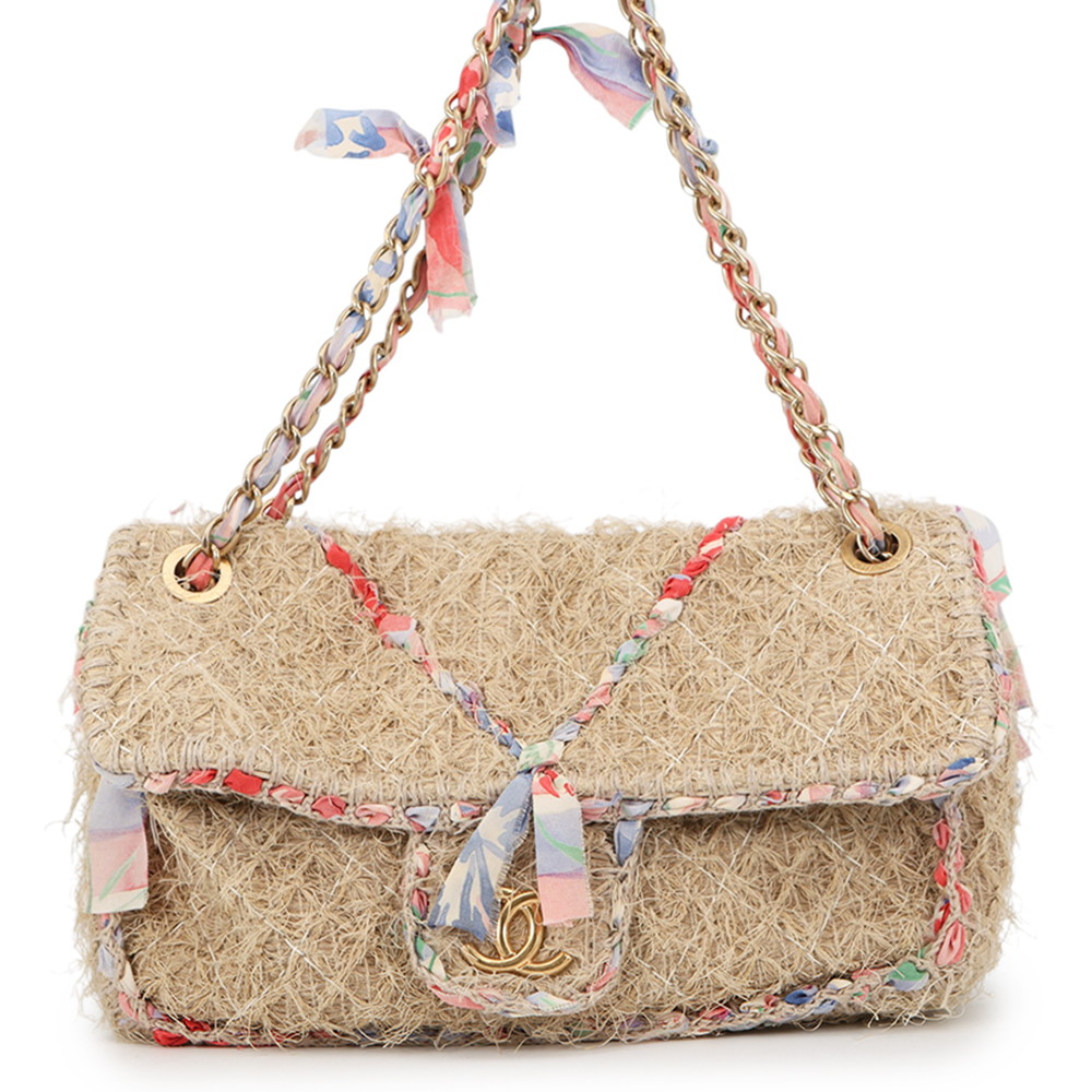 シャネル チェーンショルダーバッグ マトラッセ30 ココマーク ラフィア リボン ダブルチェーン CHANEL 【安心保証】 【中古】 シャネル バッグ シャネル レディース CHANEL｜ギャラリーレア店