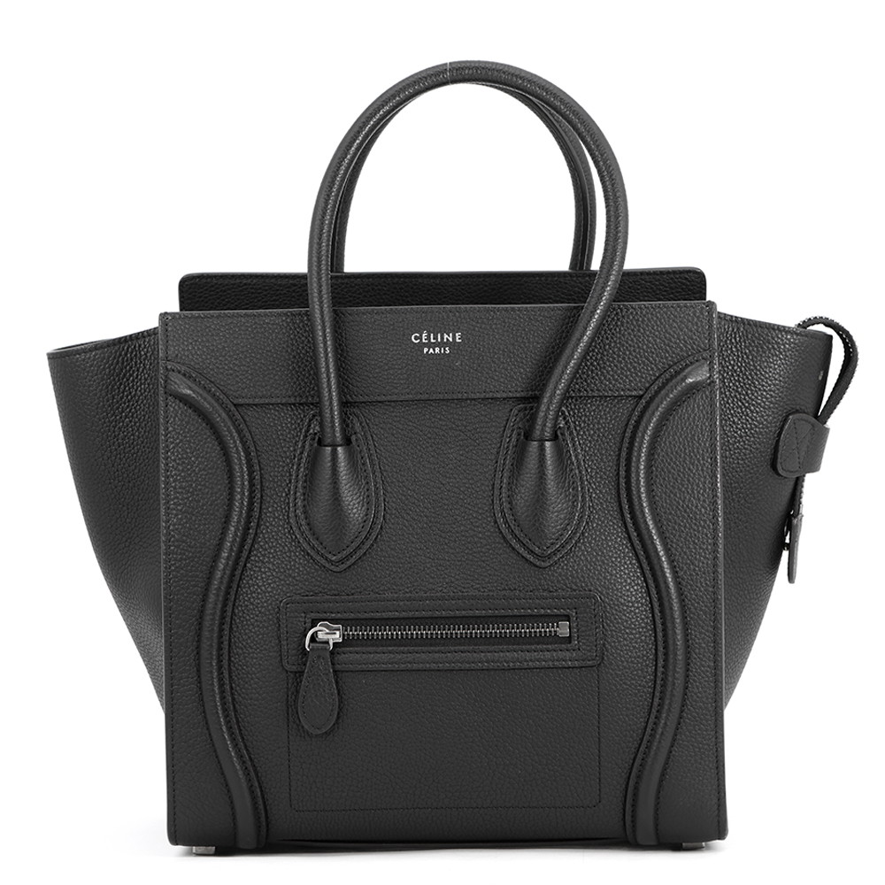 セリーヌ ハンドバッグ ラゲージ マイクロ ショッパー 167793 CELINE 黒 【安心保証】 【中古】 セリーヌ バッグ CELINE BAG|ギャラリーレア店