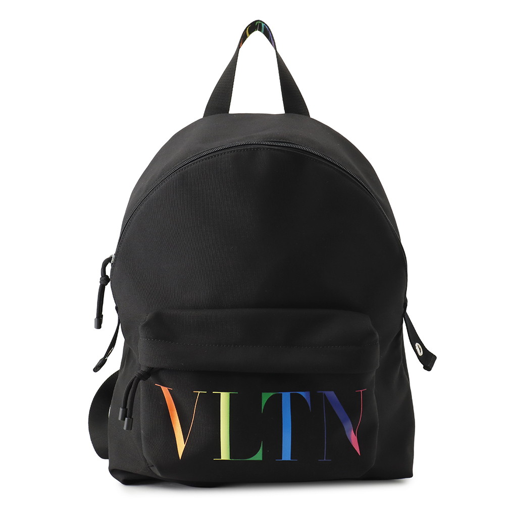 ヴァレンティノ・ガラヴァーニ リュック VLTNロゴ ナイロン VALENTINO バックパック 黒 【安心保証】 【中古】 ヴァレンティノ・ガラヴァーニ バッグ ヴァレンティノ リュックサック VALENTINO BAG|ギャラリーレア店