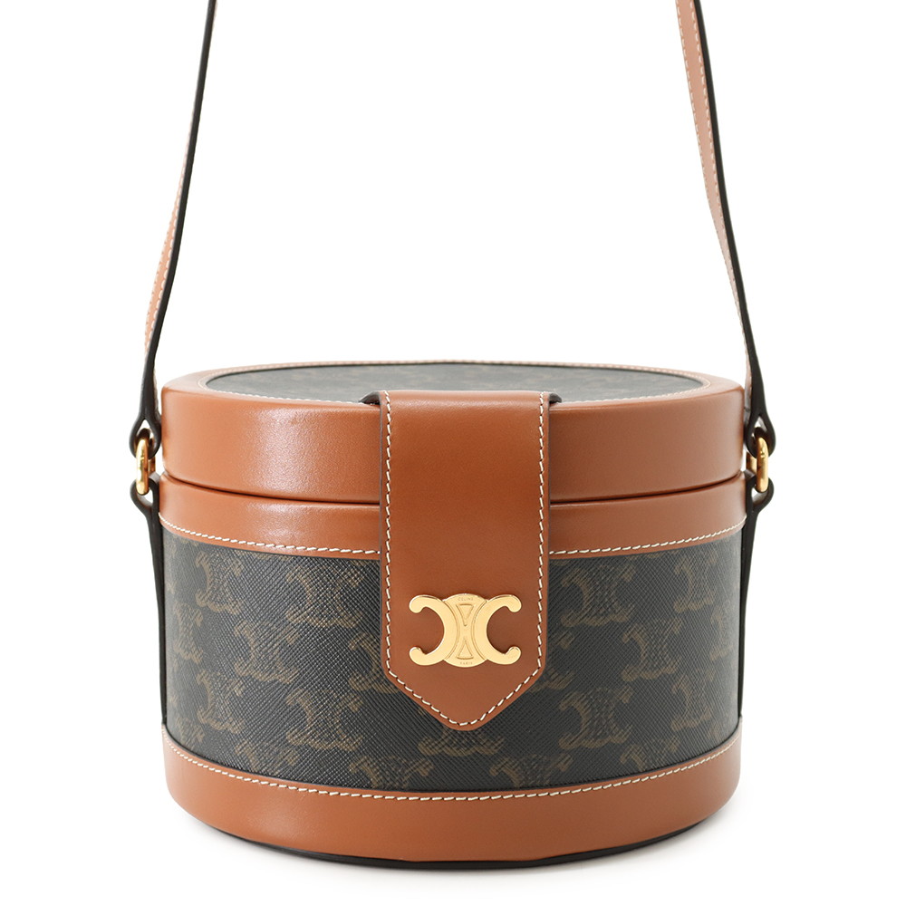 セリーヌ ショルダーバッグ トリオンフ タンブール ミディアム PVC/レザー 195192 CELINE バッグ 【安心保証】 【中古】 セリーヌ バッグ セリーヌ レディース CELINE BAG|ギャラリーレア店