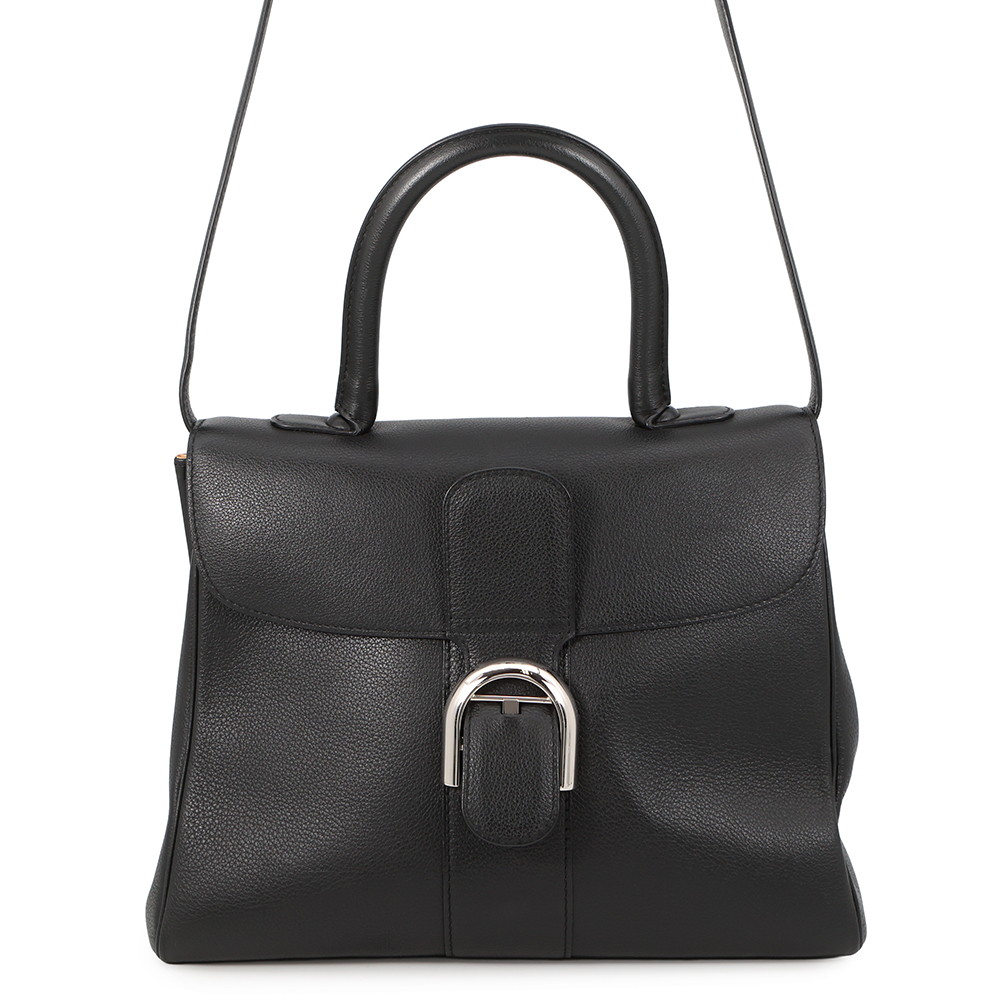 デルヴォー ハンドバッグ ブリヨンMM カーフレザー Delvaux 2wayショルダーバッグ 黒 【安心保証】 【中古】 デルヴォー バッグ Delvaux BAG|ギャラリーレア店