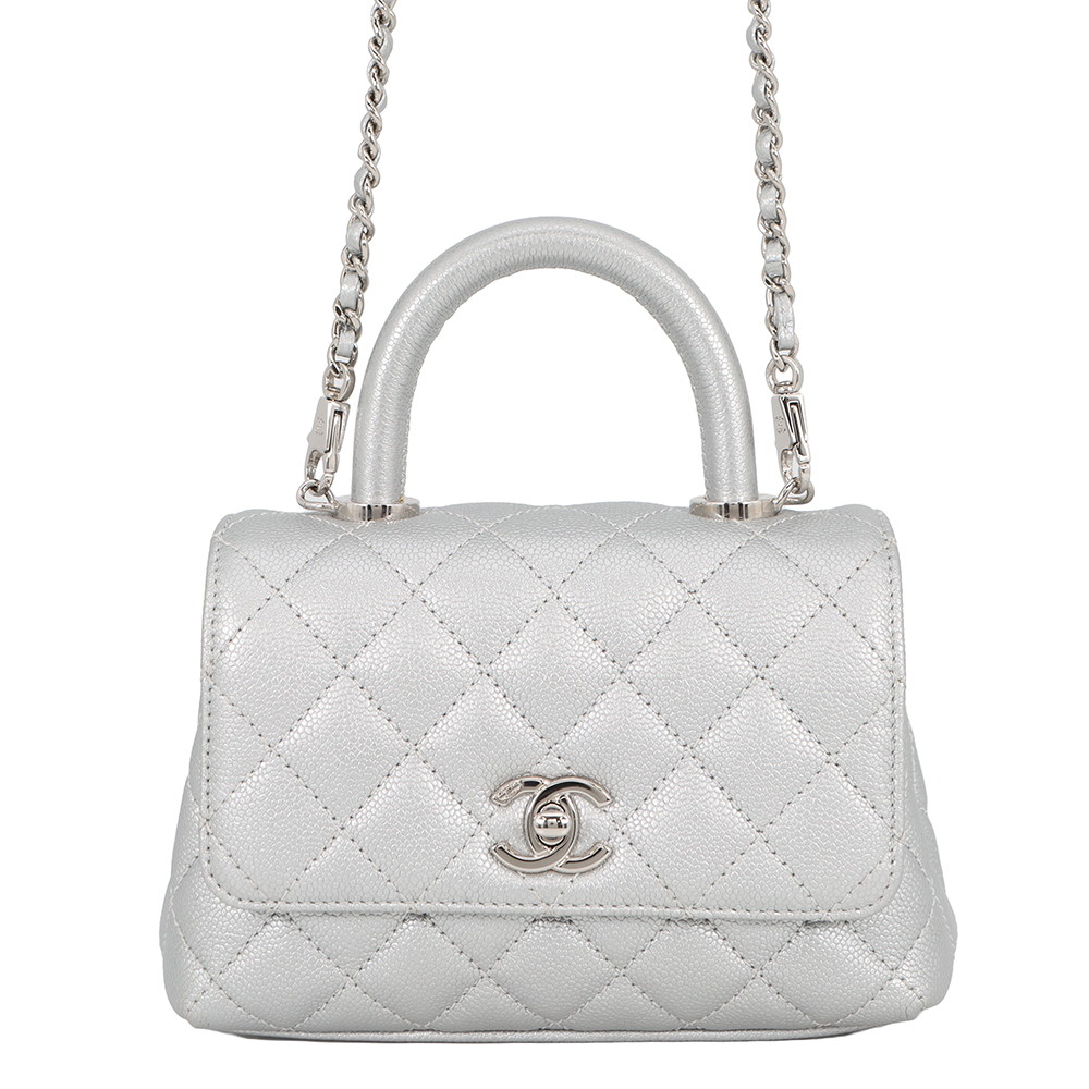 シャネル ハンドバッグ ココマーク マトラッセ ココハンドル XXS キャビアスキン AS2215 CHANEL 2way 【安心保証】 【中古】 シャネル バッグ レディース CHANEL BAG|ギャラリーレア店