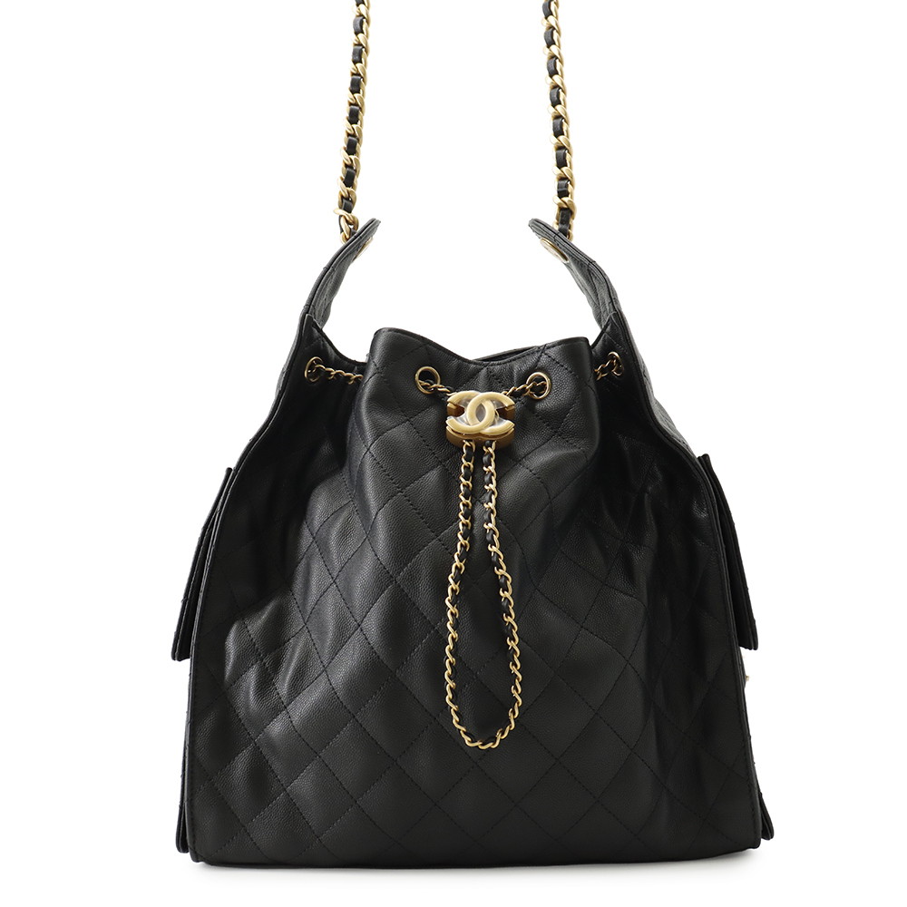 シャネル チェーンショルダーバッグ CHANEL25 ミディアム ココマーク マトラッセ キャビアスキン AS5311 CHANEL 黒 【中古】 シャネル バッグ CHANEL BAG|ギャラリーレア店