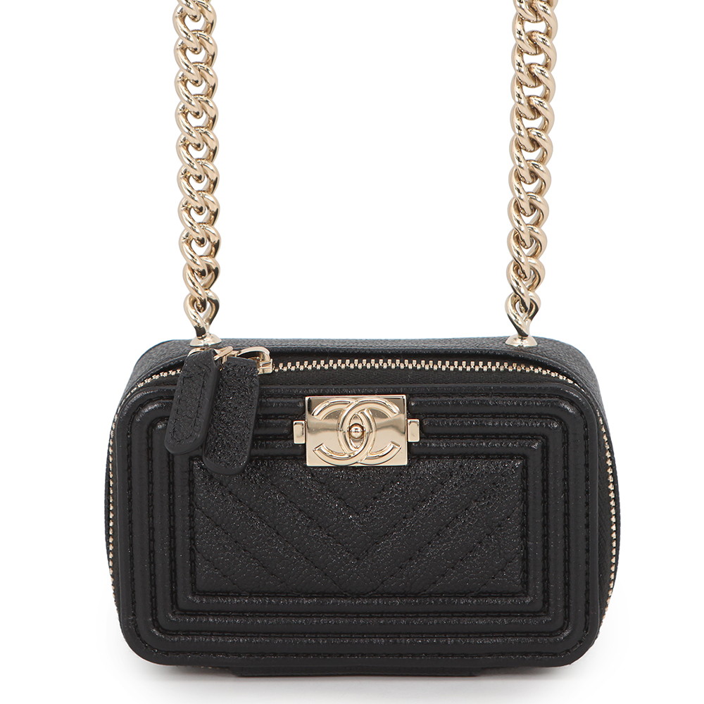 シャネル チェーンショルダーバッグ ボーイシャネル ミニ キャビアスキン AP2708 CHANEL バッグ 黒 セール品 【安心保証】 【中古】 シャネル バッグ シャネル CHANEL BAG｜ギャラリーレア店