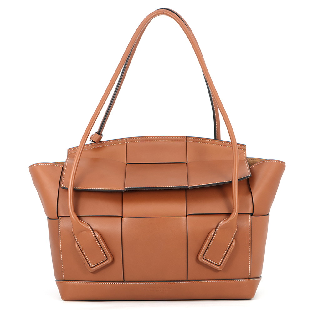 ボッテガヴェネタ トートバッグ アルコ カーフレザー 598244 BOTTEGA VENETA ブラウン 【安心保証】 【中古】 ボッテガヴェネタ バッグ BOTTEGA VENETA BAG｜ギャラリーレア店