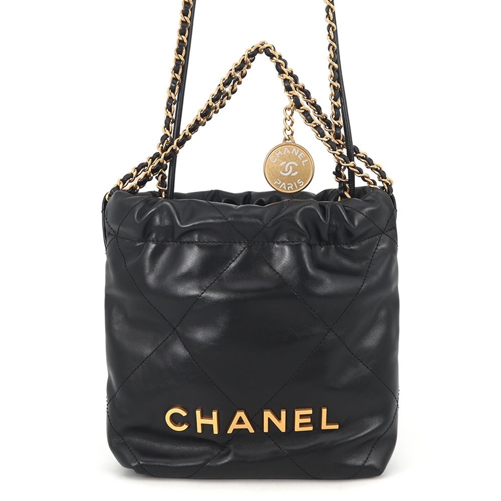 シャネル ハンドバッグ CHANEL 22 ミニ ココマーク シャイニーカーフレザー AS3980 CHANEL 2wayショルダー 黒 【安心保証】 【中古】 シャネル バッグ レディース CHANEL BAG｜ギャラリーレア店 315,765円