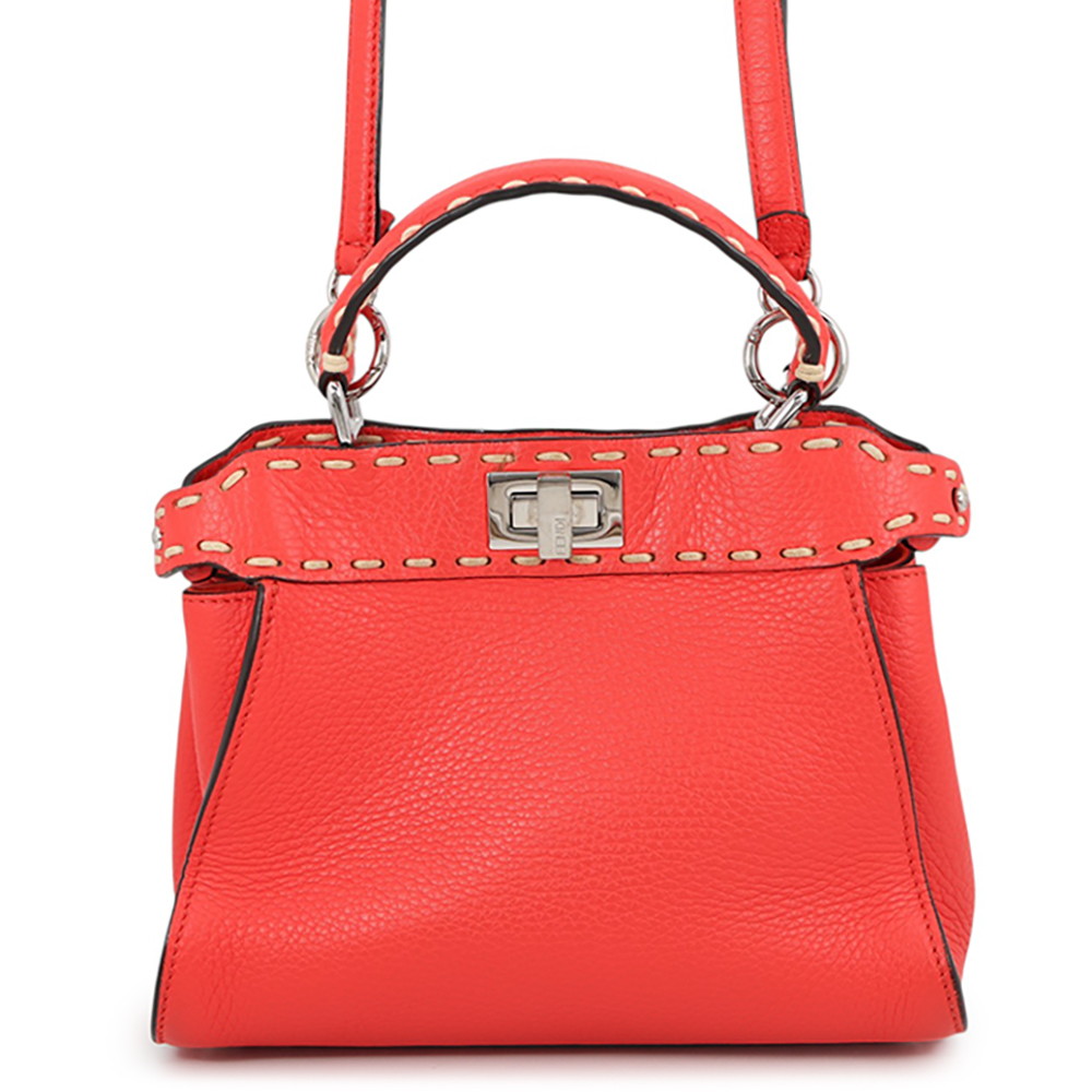 フェンディ ハンドバッグ ミニ ピーカブー レザー 8BN244 FENDI 2way 【安心保証】 【中古】 フェンディ バッグ FENDI BAG｜ギャラリーレア店
