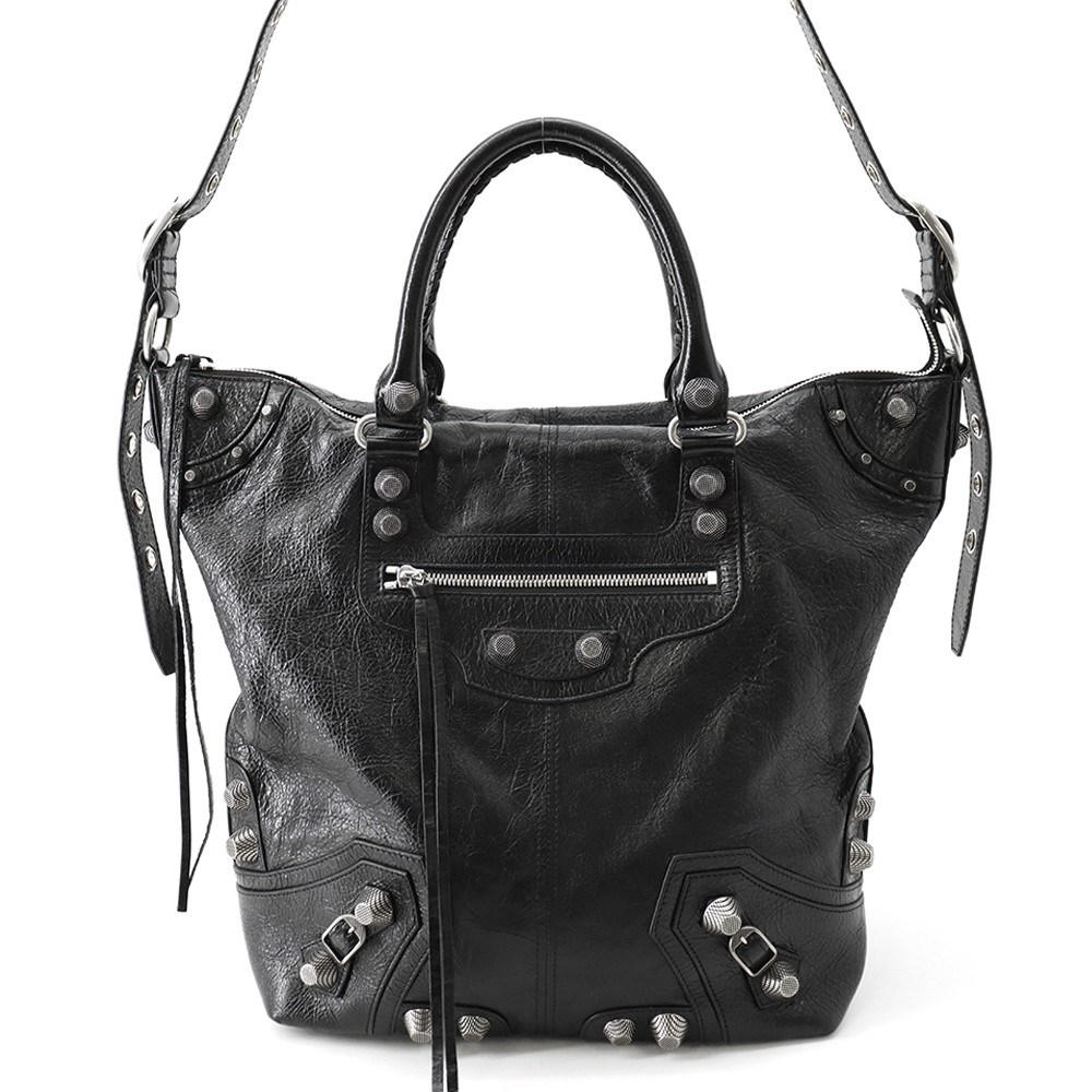 バレンシアガ ハンドバッグ ルカゴール レザー 719067 BALENCIAGA 2wayショルダーバッグ 黒 【安心保証】 【中古】 バレンシアガ バッグ レディース BALENCIAGA BAG｜ギャラリーレア店 117,950円