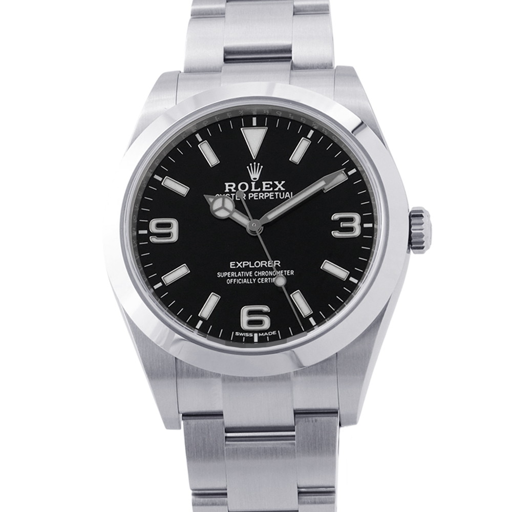 ロレックス エクスプローラー1 ランダムシリアル ルーレット 214270 ROLEX 腕時計 黒文字盤 【安心保証】 【中古】 ロレックス エクスプローラー ROLEX ロレックス 中古|ギャラリーレア店