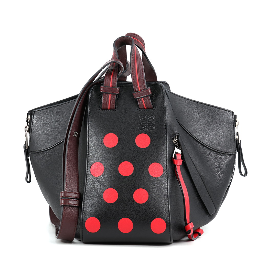 ロエベ ハンドバッグ ハンモック スモール レザー A538S35X51 LOEWE 2wayショルダーバッグ 黒 【安心保証】 【中古】 ロエベ バッグ LOEWE BAG｜ギャラリーレア店
