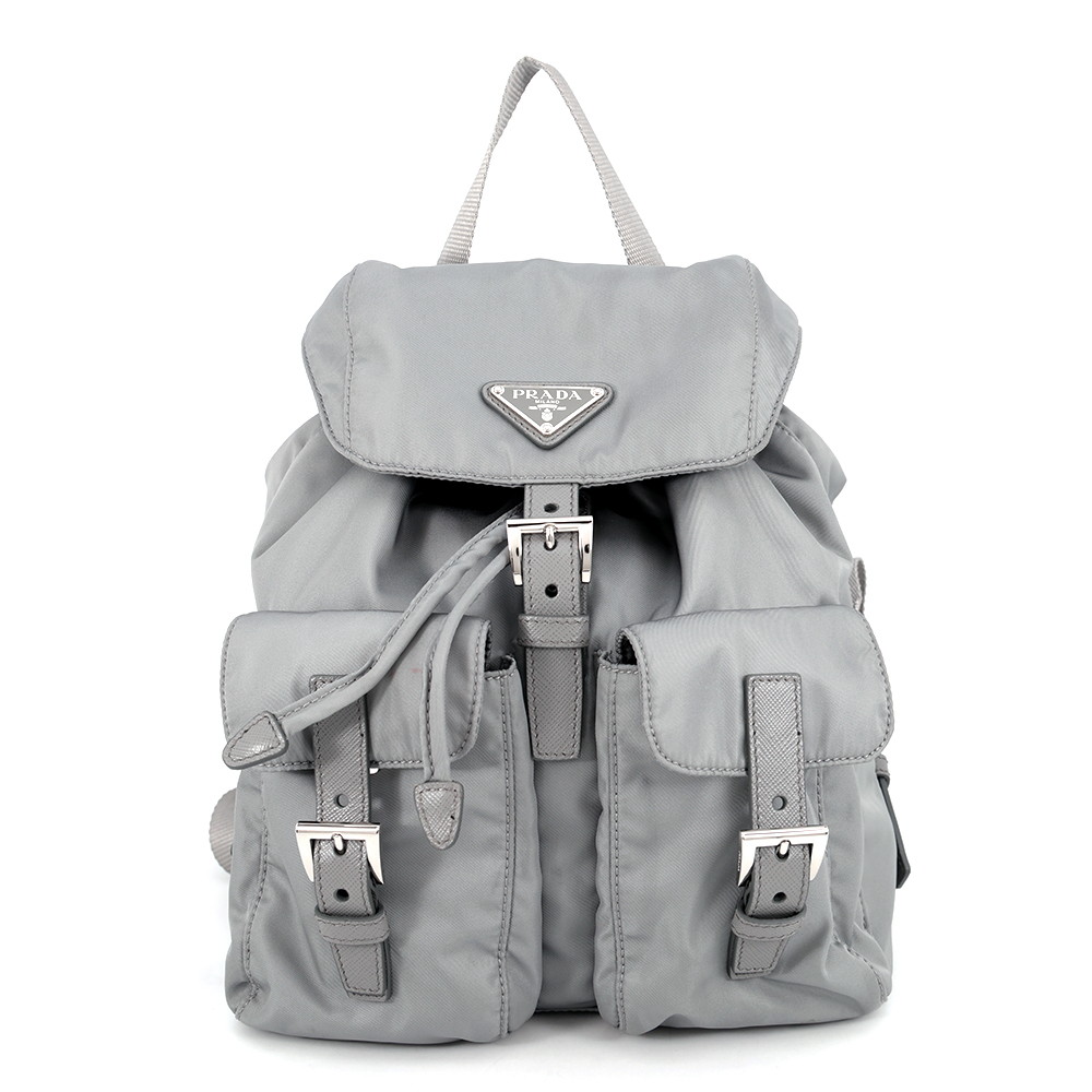 プラダ リュック バックパック スモール ナイロン/サフィアーノレザー 1BZ677 PRADA バッグ バックパック 【安心保証】 【中古】 プラダ バッグ PRADA BAG｜ギャラリーレア店