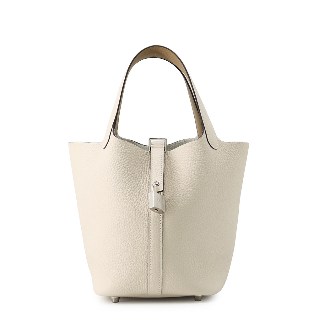 エルメス ハンドバッグ ピコタンロックPM エクラ ナタ/プシエール/シルバー金具 トリヨンクレマンス/スイフト G刻印 HERMES エルメス ピコタンロック ピコタン エルメス バッグ エルメス レディース HERMES Picotin Lock HERMES BAG｜ギャラリーレア店