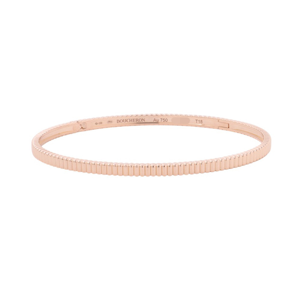 ブシュロン ブレスレット キャトル グログラン バングル スモール K18PGピンクゴールド サイズ18 JBT00748 Boucheron 【安心保証】 【中古】 ブシュロン ブレスレット Boucheron 中古|ギャラリーレア店