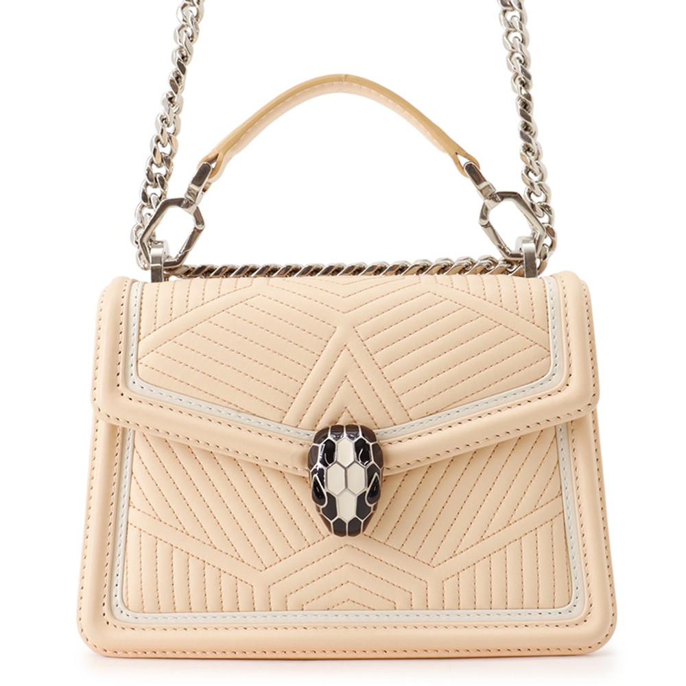 ブルガリ チェーンショルダーバッグ セルペンティ レザー BVLGARI 2wayハンドバッグ 【安心保証】 【中古】 ブルガリ バッグ ブルガリ レディース BVLGARI BAG|ギャラリーレア店