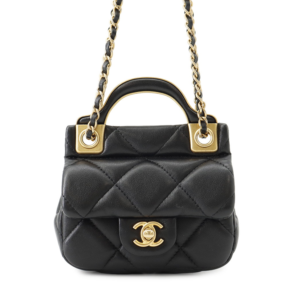 シャネル チェーンショルダーバッグ マトラッセ ココマーク ラムスキン AP2271 CHANEL 黒 【安心保証】 【中古】 シャネル マトラッセ バッグ シャネル レディース CHANEL｜ギャラリーレア店